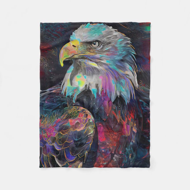 Surreal Eagle Fleece Blanket (Front)