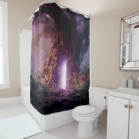 Surreal Enchanted Tree With Glowing Portal