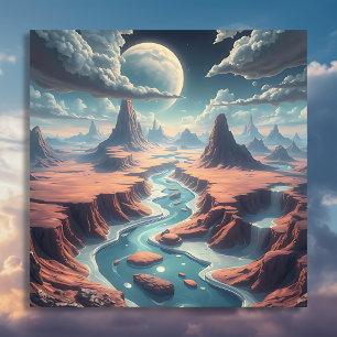 Surreal Ethereal Landscape   Magical World Poster