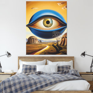 Surreal Eye with Abstract Landscape Canvas Print