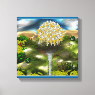 Surreal Eyes Dream of Dandelions Canvas Print