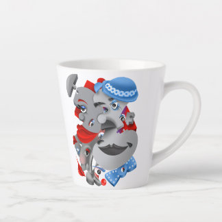 Surreal Faces Bold & Artistic Latte Cup