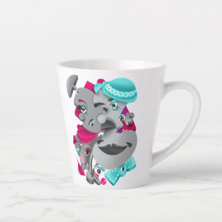 Surreal Faces Bold & Artistic Latte Cup