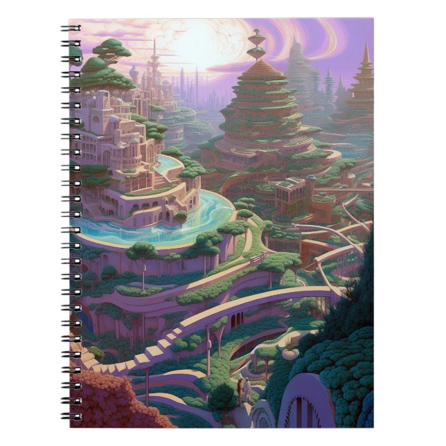 Surreal Fantasy City Notebook (Front)