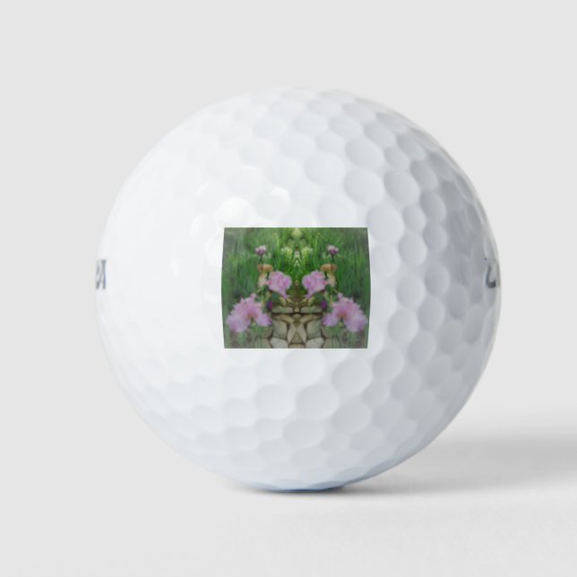 Surreal Fantasy Iris Floral Path Golf Balls (Front)