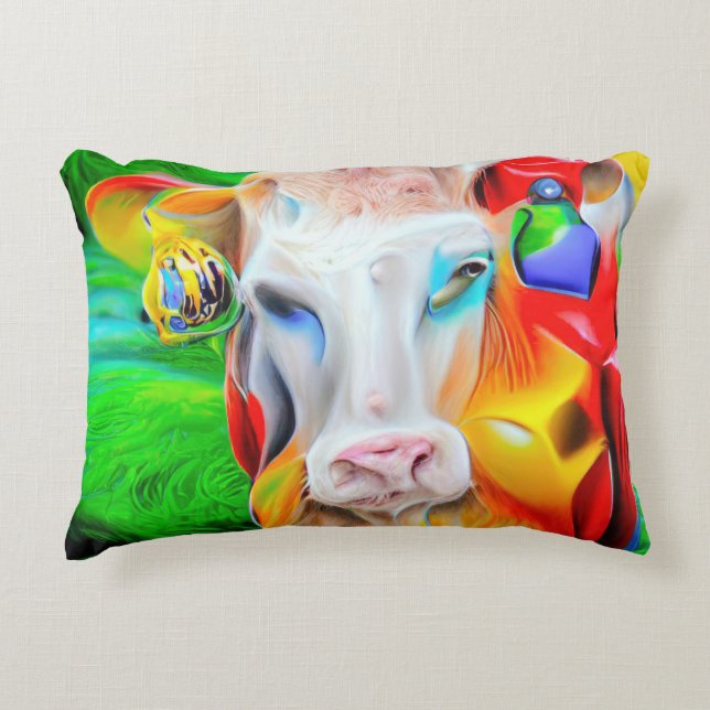Surreal Farm Art Decorative Cushion (Front)