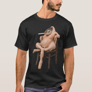 Surreal Fish Chicken Creature Sitting Chair Weird T-Shirt