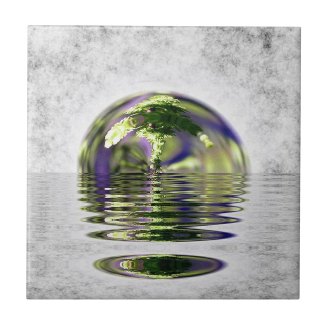 Surreal Floating Bonsai Tree Tile (Front)