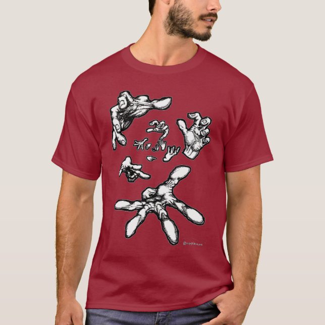 Surreal Floating Hands T-shirt (Front)