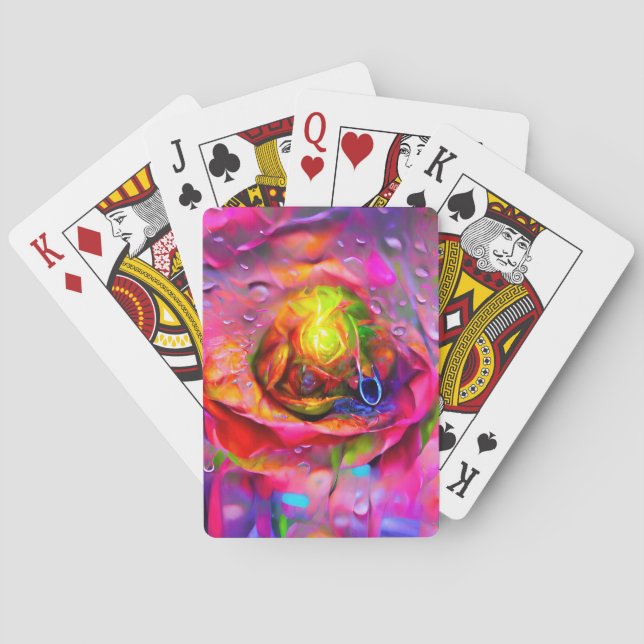 Surreal Floral Art Playing Cards (Back)