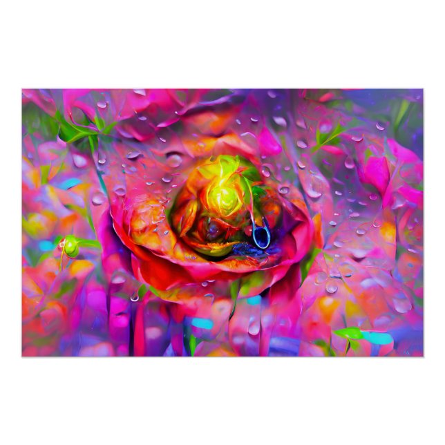 Surreal Floral Art Poster (Front)