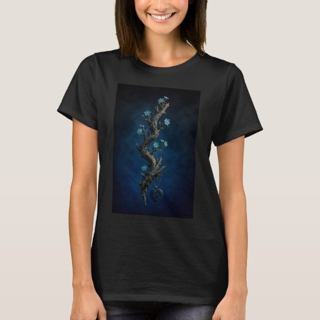 Surreal Forget-Me-Not Broken Heart T-Shirt   (Front)