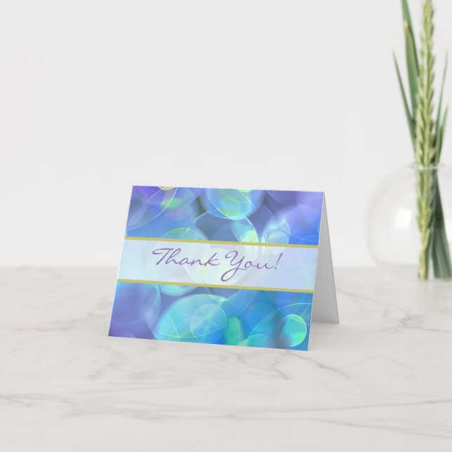 Surreal Fractal Abstract Design Wedding Thank You Card (Front)