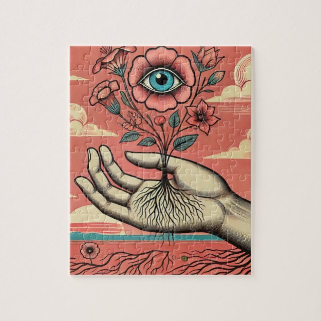 Surreal Gardeners Hand Jigsaw Puzzle (Vertical)