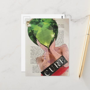 Surreal Gemstone Lady Collage Postcard
