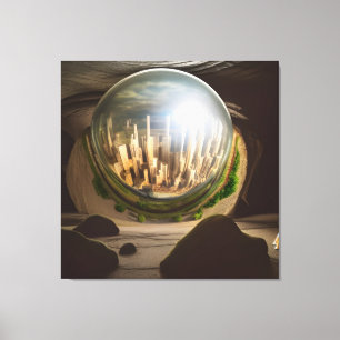 Surreal Glass World Plato's Cave Canvas Print