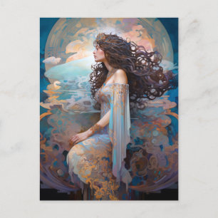 Surreal Goddess Queen Fantasy Art Postcard