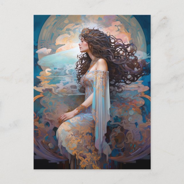 Surreal Goddess Queen Fantasy Art Postcard (Front)