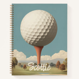 Surreal Golf Ball Landscape Notebook