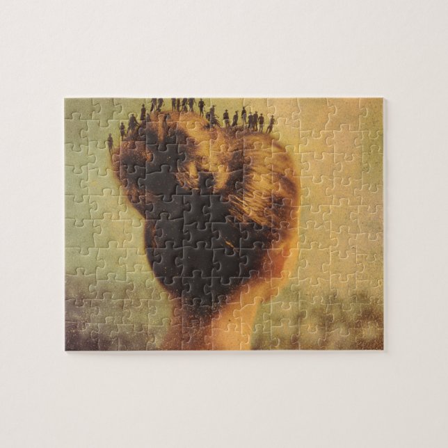Surreal Hair With Tiny People Jigsaw Puzzle (Horizontal)