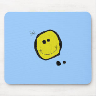 surreal happy face mousepad