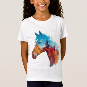 Surreal Horse in Autumn Forest T-Shirt
