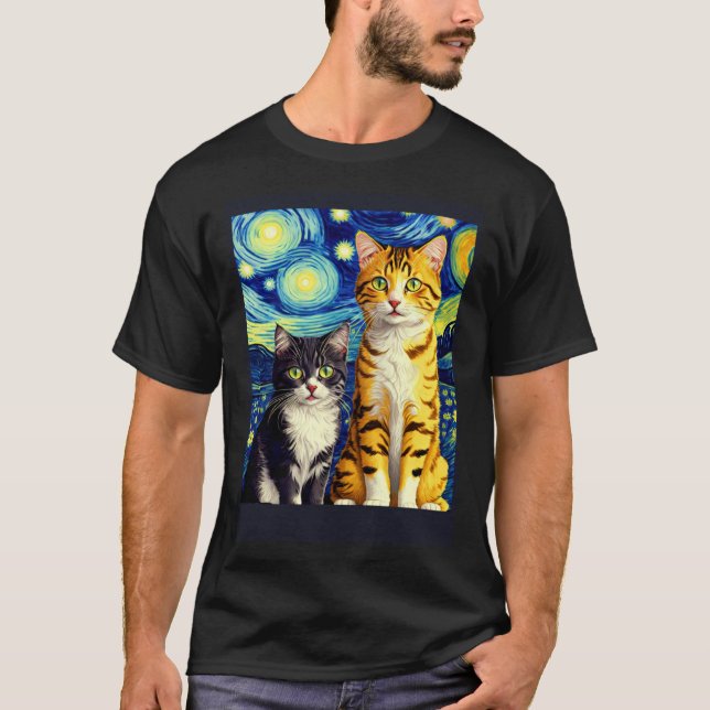Surreal Impressionistic Cat Impressionism Cats  3 T-Shirt (Front)