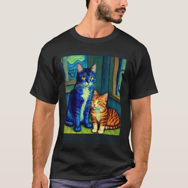 Surreal Impressionistic Cat Impressionism Cats  8 T-Shirt (Front)