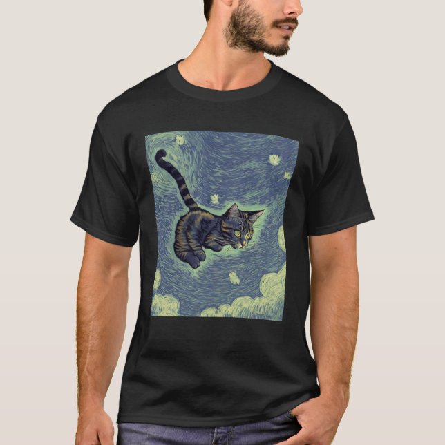 Surreal Impressionistic Cat Impressionism Cats Pai T-Shirt (Front)
