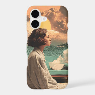 Surreal Interior With Woman and Cat