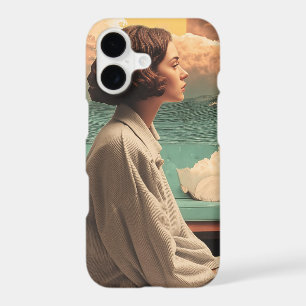 Surreal Interior With Woman and Cat