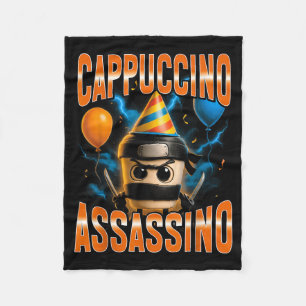 Surreal Italian Brainrot Cappuccino Ino Birthday M Fleece Blanket