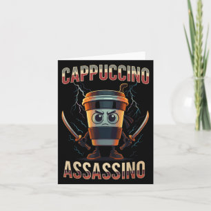 Surreal Italian Brainrot Cappuccino Ino Funny Meme Card