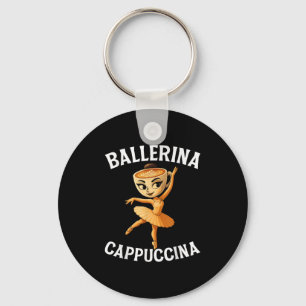 Surreal Italian Brainrot Meme Ballerina Cappuccina Key Ring