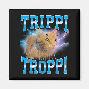 Surreal Italian Brainrot Meme Trippi Troppi Cat Fu Magnet
