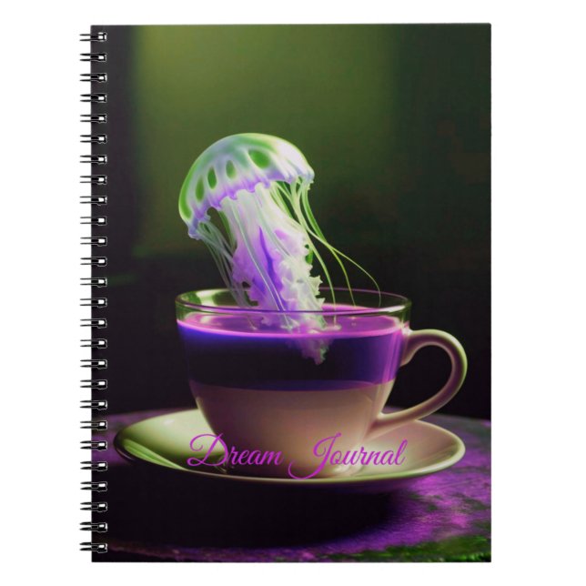 Surreal Jellyfish in Coffee Dream Journal (Front)