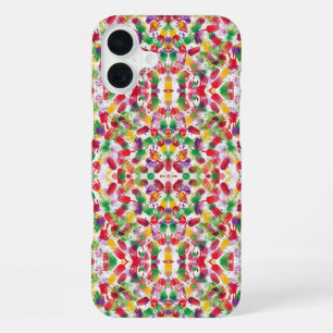 Surreal Kaleidoscope Ice Pop Art iPhone 16 Plus Case