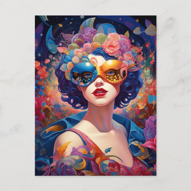 Surreal Lady Fantasy Art Postcard (Front)