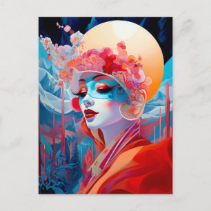 Surreal Lady Fantasy Art Postcard
