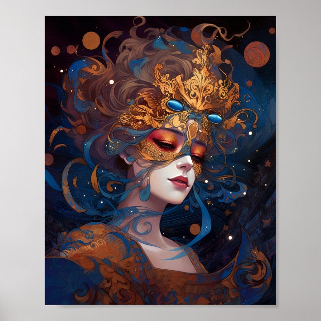 Surreal Lady Fantasy Art Poster (Front)