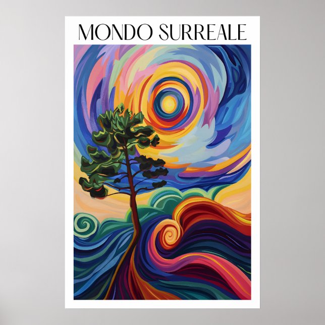 Surreal Landscape Art Print Vibrant Tree, Matisse (Front)
