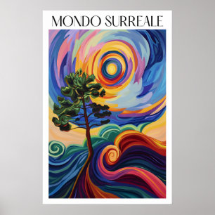 Surreal Landscape Art Print Vibrant Tree, Matisse