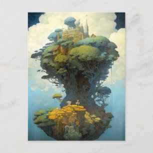 Surreal Landscape Castle Fantasy Art Postcard