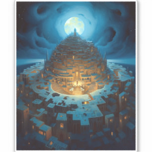 Surreal Landscape City Maze Fantasy Art