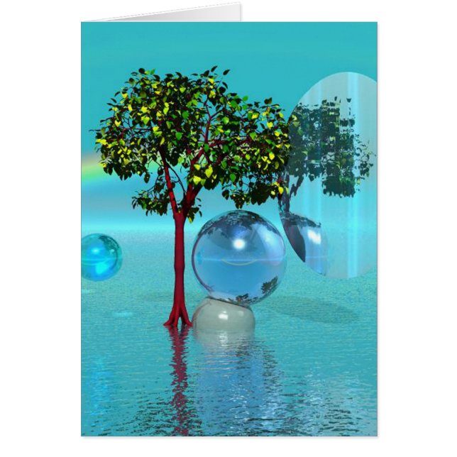 Surreal Landscape Greeting Cards (Front)