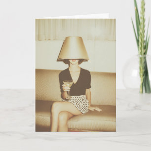 Surreal Martini Mood Portrait Card
