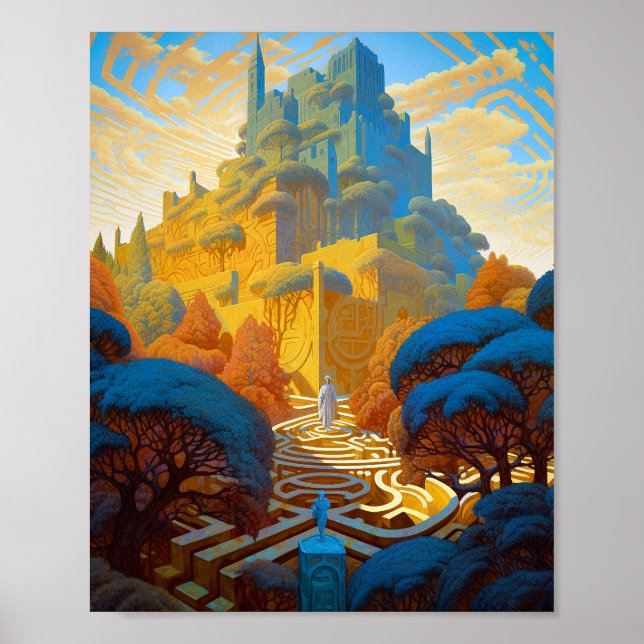 Surreal Maze City Poster (Front)