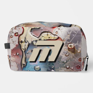 Surreal Metallic Fluid Art Custom Quote Travel Dopp Kit