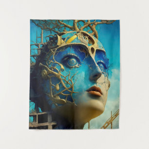 Surreal Modern Conceptual Fine Art Tapestry
