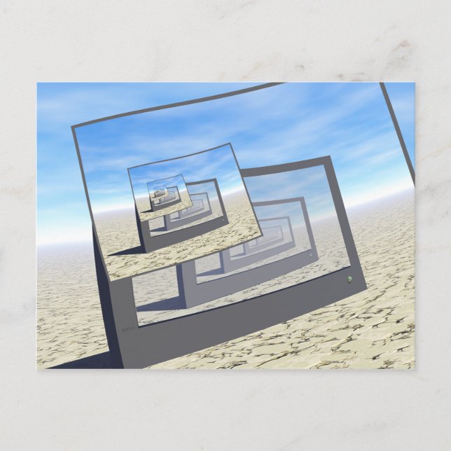 Surreal Monitors Infinite Loop Postcard (Front)